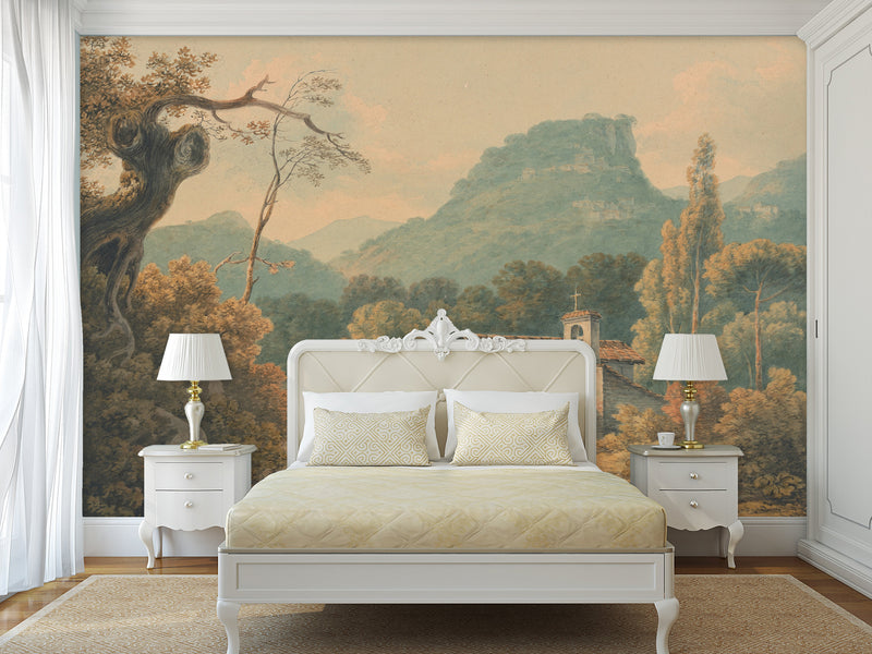 Non-Wowen Wallpaper John Warwick Smith-The Hermitage at Frascati Vintage Style Photo Wallpaper For Living Room And Bedroom