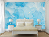 Vinyl Wallpaper Peel and Stick Abstract Wallpaper for Apartment Design Full-Wall Mural for Living Room and Hall "Intertwining of Blue and Gold" ✨