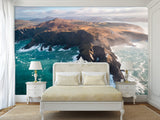 Coastal Design Full-Wall Wallpaper. Non-woven Wallpaper for Lounge or Living Area. View of the Irish Coast, Nature Print