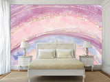 Vibrant Non-Woven Wallpaper. Abstract Modern Style Full-Wall Mural for Kids' Room, Living Room, and Bedroom "Rainbow" 🌈