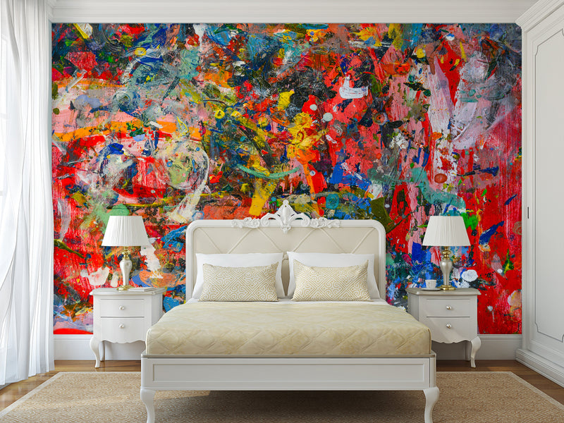 Self-Adhesive Wallpaper – Art Design for Home, Abstract "Paint Strokes