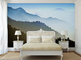 Nature-Themed Wallpapers – Full Wall Print,Peel and Stick Wall Murals for Creating Cozy Atmosphere "Mountain Silhouettes" for Living Room, Bedroom 🌄
