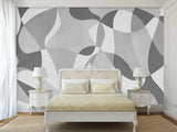Beige Mural In Calm Tones Wall Print Peel And Stick Wallpaper Art Print "Chaotic Lines" For Bedroom, Living Room, Home Desing 🌀