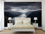 Non-Woven Mural Nature-Inspired Fjord Wallpaper – Scenic Wall Mural For Bedroom Or Living Room