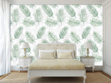Traditional Wall Murals "Palm Leaves On White Background"  Unique Print For Bedroom  Living Room Kids Room🌿