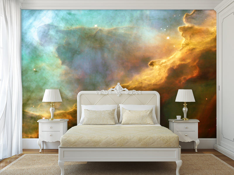 Peel & Stick Vinyl Wallpaper Decor Vibrant Nebula – Stunning Wall Mural For Home Interior
