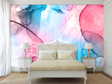 Abstract Peel and Stick Wall Mural "Paint in Water", Decor for Bedroom, Living Room, Kids Room 🎨