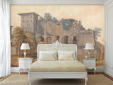 Peel and Stick Wallpaper John Warwick Smith Art – In the Camp Vaccinio at Rome – Living Room & Bedroom Wall Mural