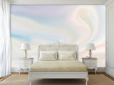 Art Print Non-Woven Full-Wall Wallpaper Modern Combination Of Trendy Colors 'Pastel Mix Of Blue And Pink' For Living Room, Bedroom, Kids Room 🎨