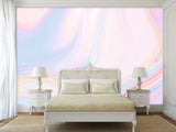 Abstract Peel And Stick Wallpaper For Living Room, Creating Comfort In Space, Abstract Pastel Waves For Office, Bedroom, Full Wall Art Print Mural 🎨