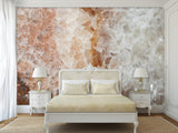 Abstract Composition Peel and Stick Mural Art Design "Beige Crystals" For Hall Living Room Decoration