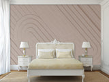 3D Beige Non-Woven Photo Wallpaper Design For Home, Stylish For Office, Bedroom, Living Room Mural “Modern In Pastel”