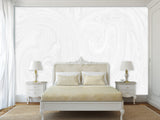 White Non-Woven Wallpaper Art Design for Living Room or Lounge Area – "White Abstraction – Modern Minimalism"