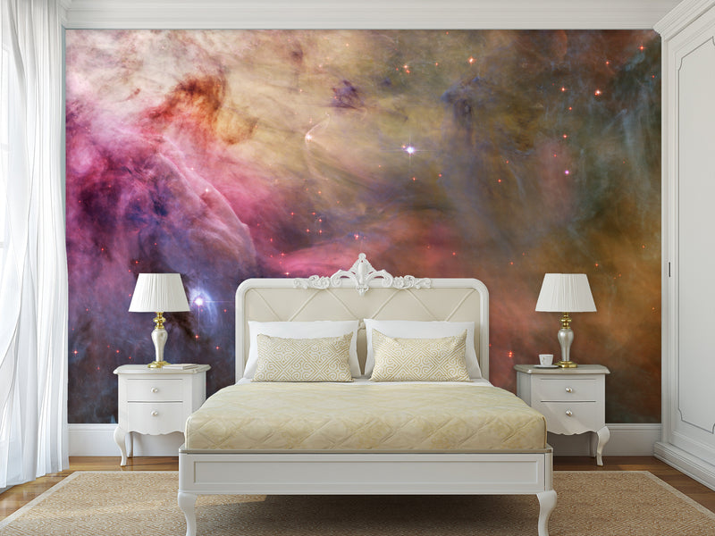 Astronomy theme – cosmic phenomena on the ceiling for stargazing at home Traditional wallpapers for the living room or bedroom 🌌
