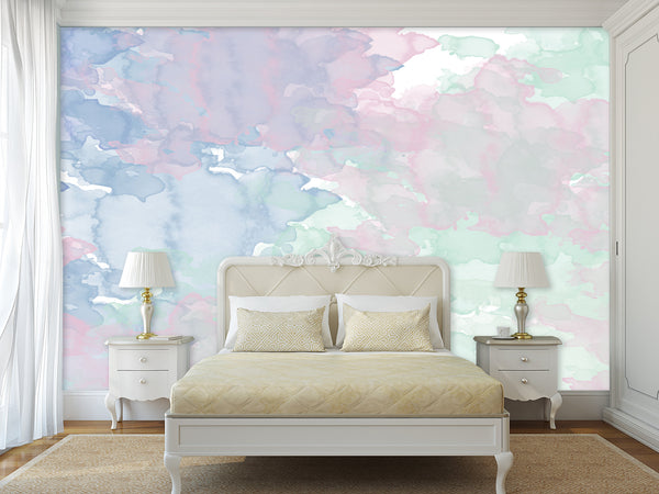 Non-Woven Photo Wallpapers Abstraction "Paint Spill" On Wall For Kitchen Living Room Bedroom