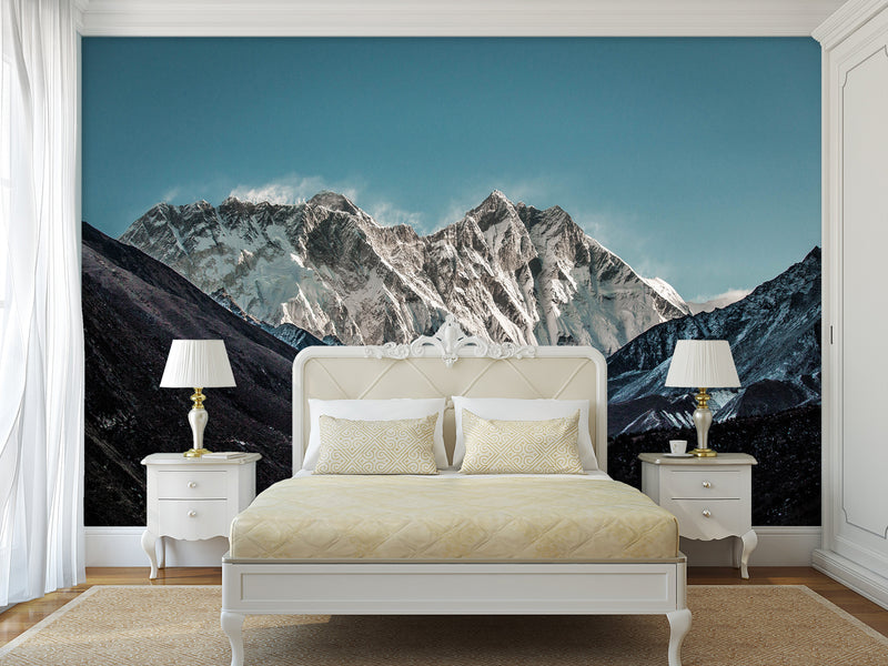 Modern Peel and Stick Full Wall Mural with "Mount Everest" Design — Stylish Desing for Office or Bedroom