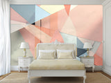 "Peel and Stick Wall Mural 'Geometric Abstraction', Decor for Office, Bedroom, Living Room"