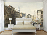 Peel and Stick Mural Vintage Style For Living Room or Bedroom - William Callow The Rialto Bridge Venice