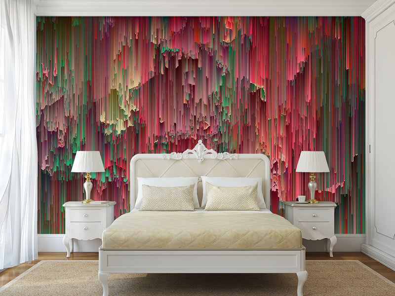 Traditional Photo Wallpaper Art Wall Print "Abstract Patterns In Bright Colors", Decor For Bedroom, Living Room 🎨