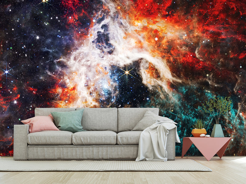Peel and Stick Wall Mural 3D Print for Bedroom “Infinity of the Galaxy”