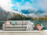 Non-Woven Mural For Lounge Area, Bedroom, Or Reception "Lake" Full Wall Design Wallpaper