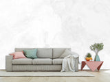 White Self-Adhesive Full-Wall Wallpaper Art – "Minimalist Abstraction in White" for Living Room or Lounge