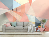 "Peel and Stick Wall Mural 'Geometric Abstraction', Decor for Office, Bedroom, Living Room"