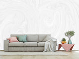 White Non-Woven Wallpaper Art Design for Living Room or Lounge Area – "White Abstraction – Modern Minimalism"