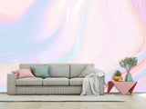 Abstract Peel And Stick Wallpaper For Living Room, Creating Comfort In Space, Abstract Pastel Waves For Office, Bedroom, Full Wall Art Print Mural 🎨