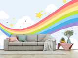 Mural for kids on the wall Self-Adhesive Wallpaper“flying rainbow”, photo wallpaper 3d with a pattern