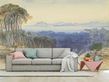 Self-Adhesive Full Wall Mural Accent French Riviera Landscape Wallpaper – Edward Lear for Living Room or Bedroom Design