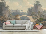 Self-Adhesive Wallpaper John Warwick Smith - River Landscape with a Single Arched Bridge