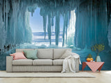 Non-Woven Photo Wallpaper for Home, Bedroom & Kitchen Unique design - Ice Cave Wall Mural