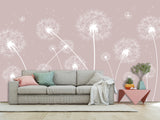 Non-Woven Minimalist Wallpaper With Dandelion Design, Photo Wallpaper For Decorating Bedroom, Living Room 🌿