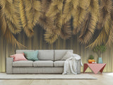 Non-Woven 3D photo wallpaper over the bed in the bedroom “Palm Tree”