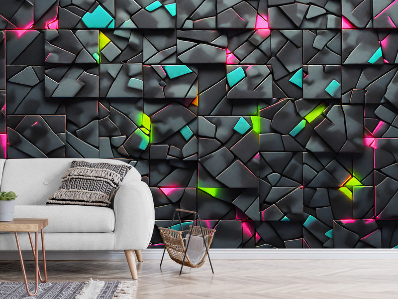 Modern prints for the office, living room, and game room Non-woven photo wallpaper with a 3D effect
