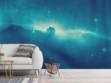 3D Self-Adhesive Vinyl Wallpaper “Glow in the Cosmic Nebula” – Space-Inspired Mural for Bedroom Decor