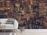 Urbanism Peel and Stick Mural For Living Room, Bedroom, New York Night City 🌃