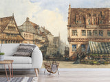 Self-Adhesive Wall Mural Full Wall Accent Wallpaper for Living Room or Bedroom Design William Wyld – A Street In Hanover, Germany