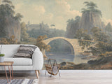 Self-Adhesive Wallpaper John Warwick Smith - River Landscape with a Single Arched Bridge