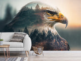 Brutal Design For Hall Or Gym Vinyl Wallpaper Peel and Stick Motivational Wall Print For Bedroom "Free Eagle" 🦅