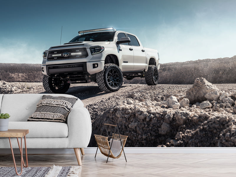 Full Wall Traditional Wallpaper for Living Room or Bedroom  – "Mountain Vehicle Power Mural"