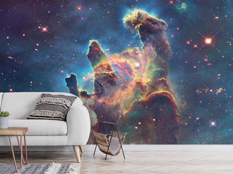 3D Peel and Stick Wall Mural – “Cosmic Fantasies” Full Wall Wallpaper