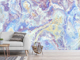Peel and Stick Abstract Wall Mural Art Desing Abstraction: Blue Color Flows' for Bedroom & Living Room