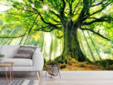 Modern Non-Woven Wallpaper "Tree of Life" — Art Design for a Cozy Living Room or Bedroom