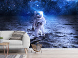 Peel and Stick Photo Wallpaper "Astronaut's flight in space" - Decor Bedroom Wall Art