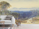 Self-Adhesive Full Wall Mural Accent French Riviera Landscape Wallpaper – Edward Lear for Living Room or Bedroom Design