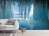 Non-Woven Photo Wallpaper for Home, Bedroom & Kitchen Unique design - Ice Cave Wall Mural