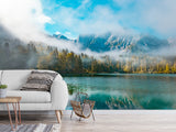 Non-Woven Mural For Lounge Area, Bedroom, Or Reception "Lake" Full Wall Design Wallpaper
