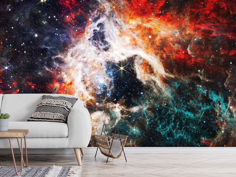 Peel and Stick Wall Mural 3D Print for Bedroom “Infinity of the Galaxy”